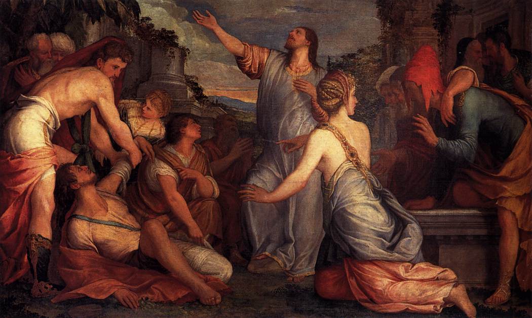 The Raising of Lazarus by SALVIATI, Giuseppe