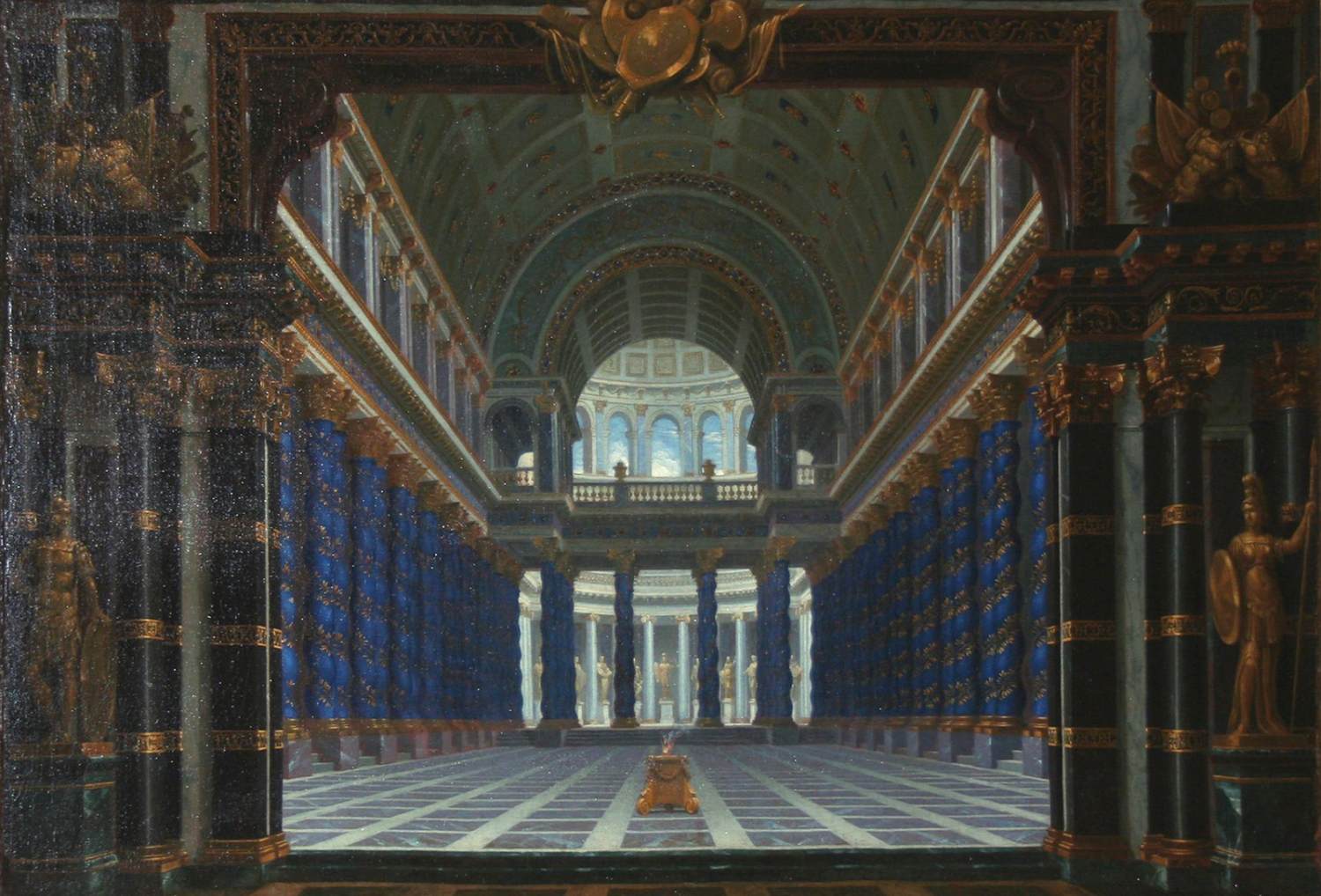 Architectural Perspective : A Temple by ROUSSEAU, Jacques