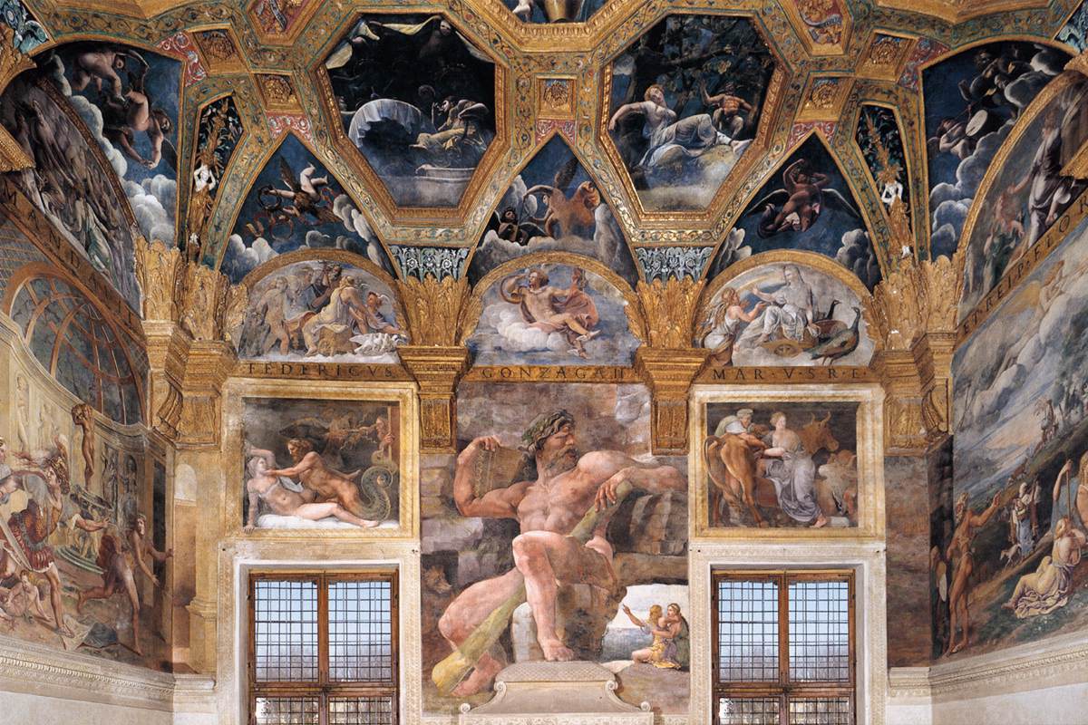 View of the Sala di Psiche (east wall) by GIULIO ROMANO