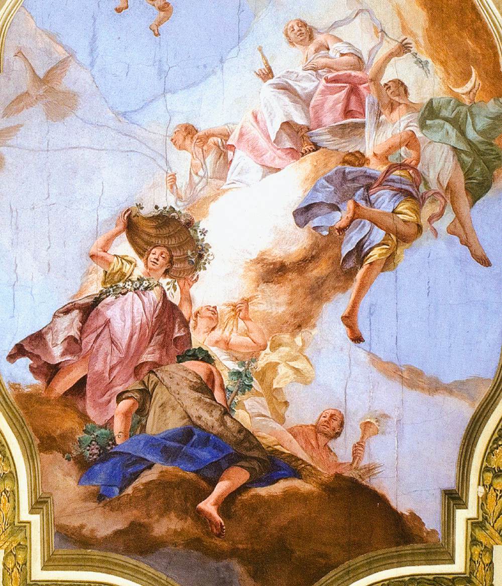 Ceiling fresco in the ballroom (detail) by ANGELI, Giuseppe