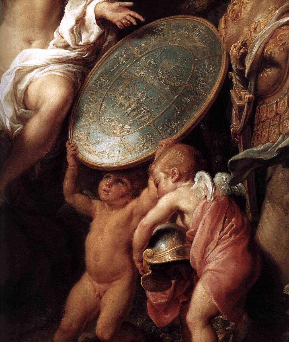 Venus Presenting Aeneas with Armour Forged by Vulcan (detail) by BATONI, Pompeo