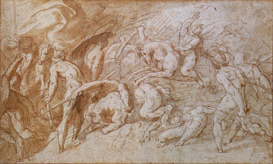 Nude Soldiers Fighting by SPEECKAERT, Hans