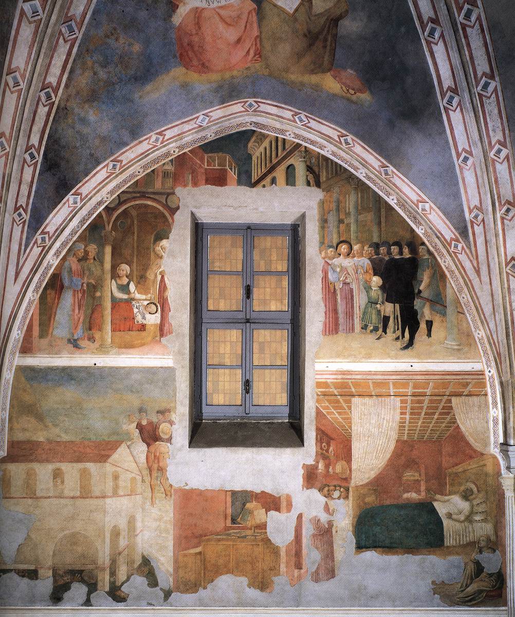 Scenes from the Life of St Ambrose (right wall) by MASOLINO da Panicale