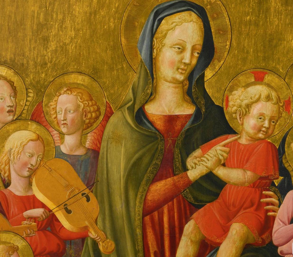 Madonna and Child with a Host of Musical Angels (detail) by SCHEGGIA