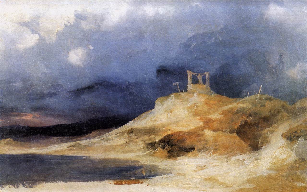 Scaffold in Storm by BLECHEN, Karl