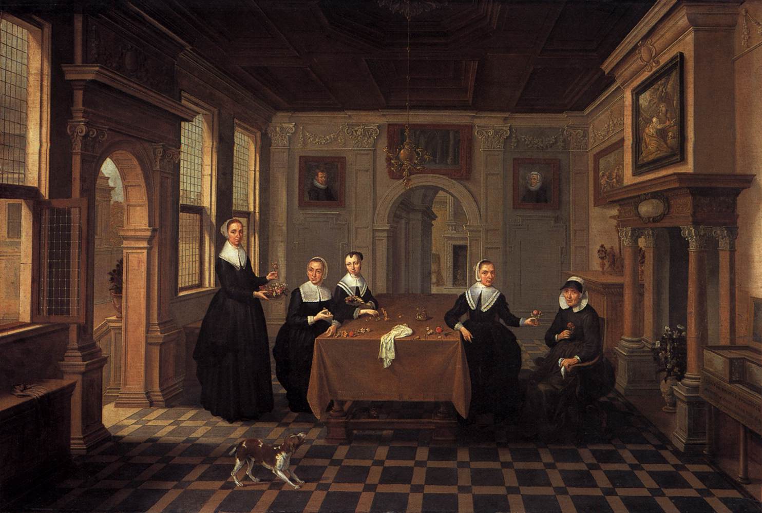 A Company in an Interior by BASSEN, Bartholomeus van