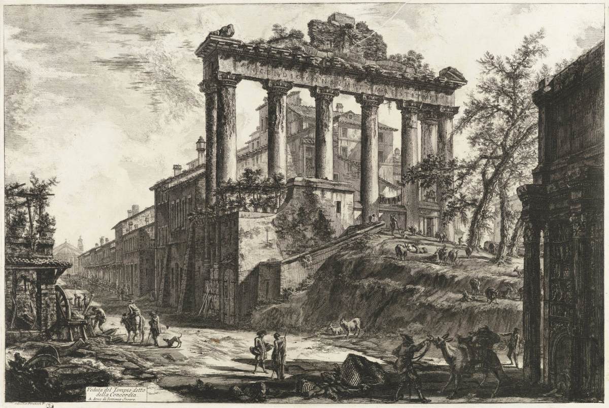 View of the Temple of Concord by