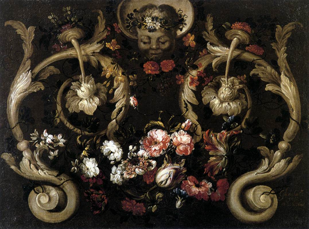 Grotesques with Flowers by CORTE, Gabriel de la