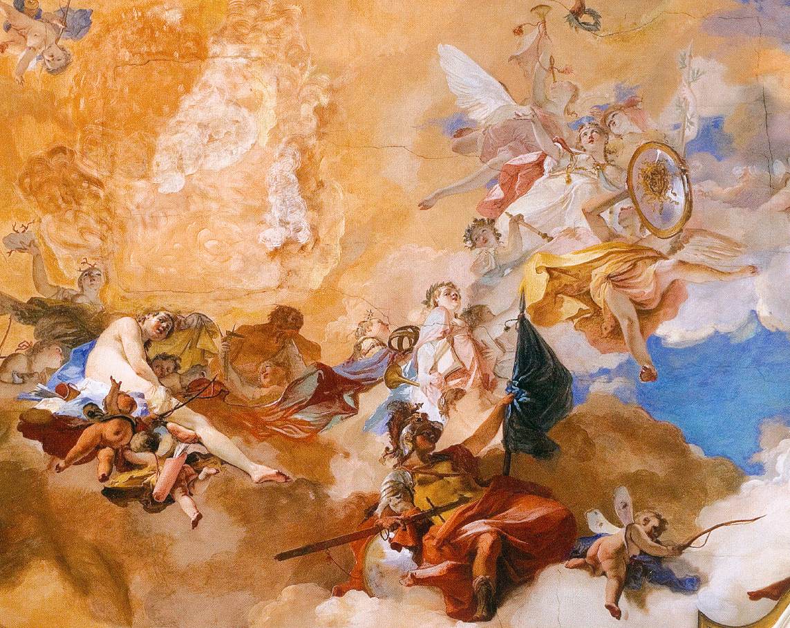 Ceiling fresco in the balllroom (detail) by