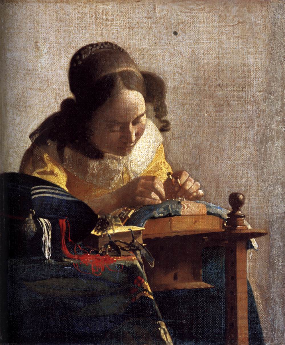 The Lacemaker by VERMEER, Johannes