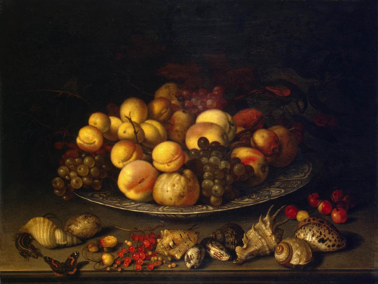 Plate with Fruits and Shells by AST, Balthasar van der