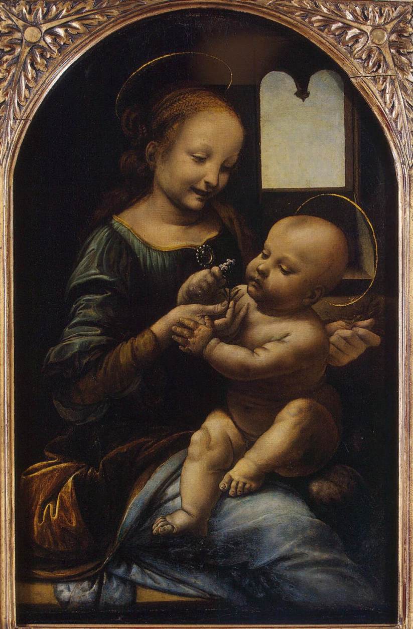 Madonna with a Flower (Madonna Benois) by LEONARDO da Vinci