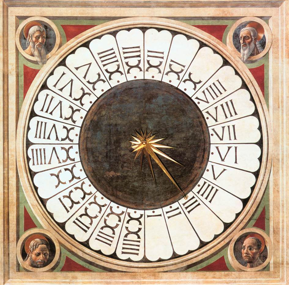 Clock with Heads of Prophets by UCCELLO, Paolo