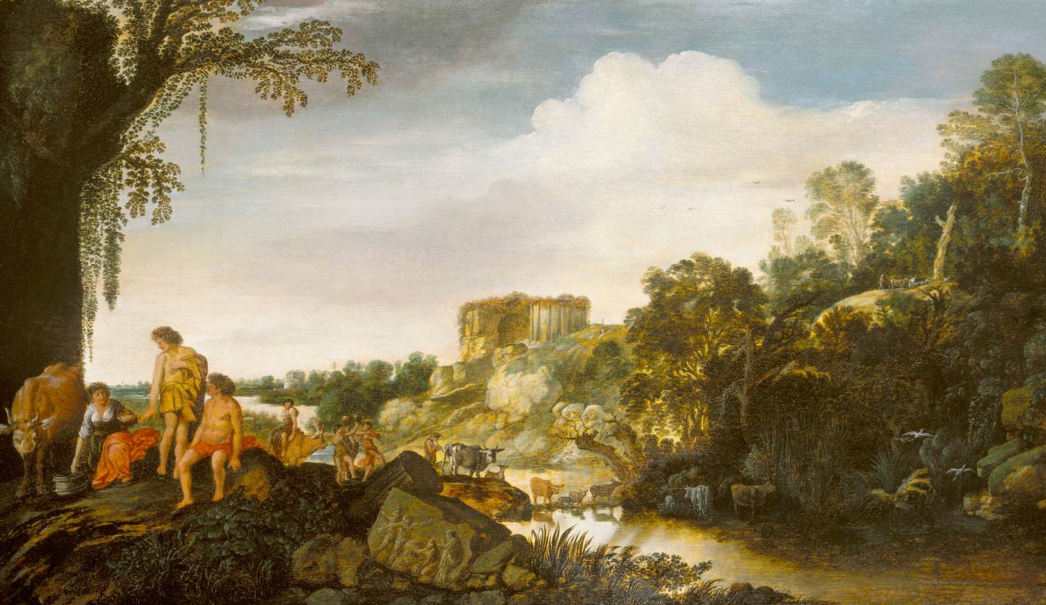 Landscape with Arcadian Scene by