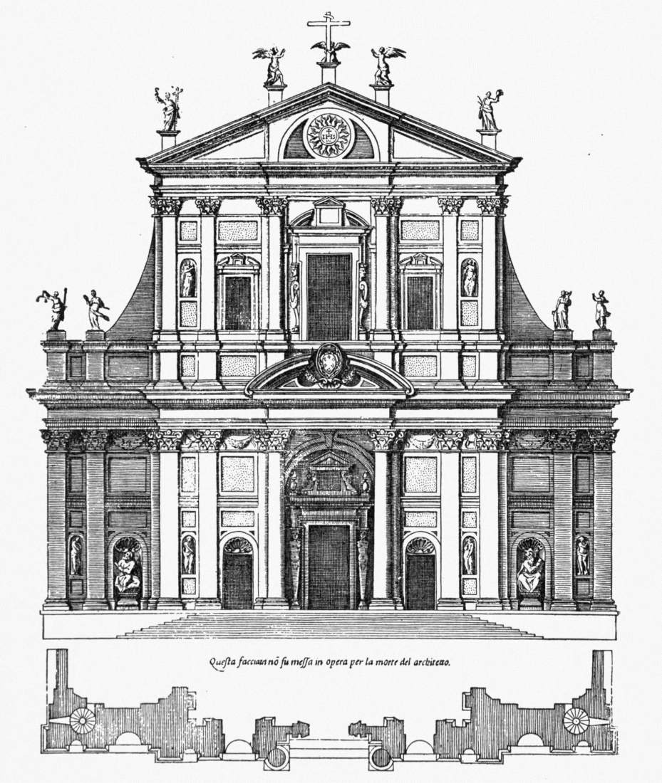 Plan for the façade by VIGNOLA, Giacomo da