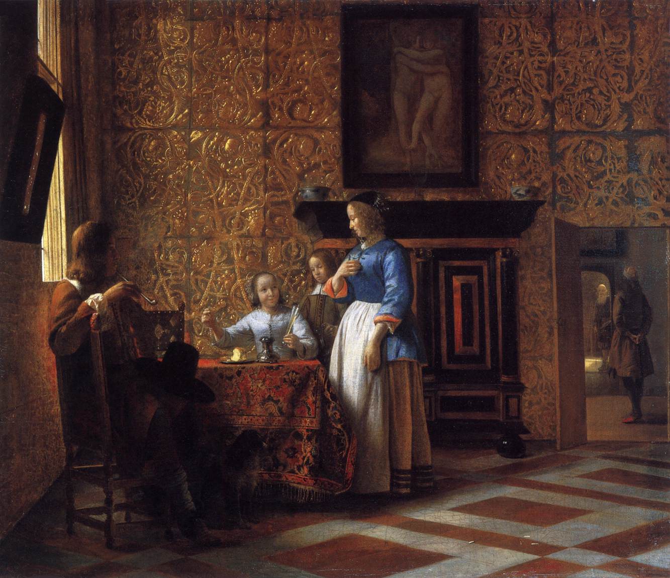 Interior with Figures by HOOCH, Pieter de