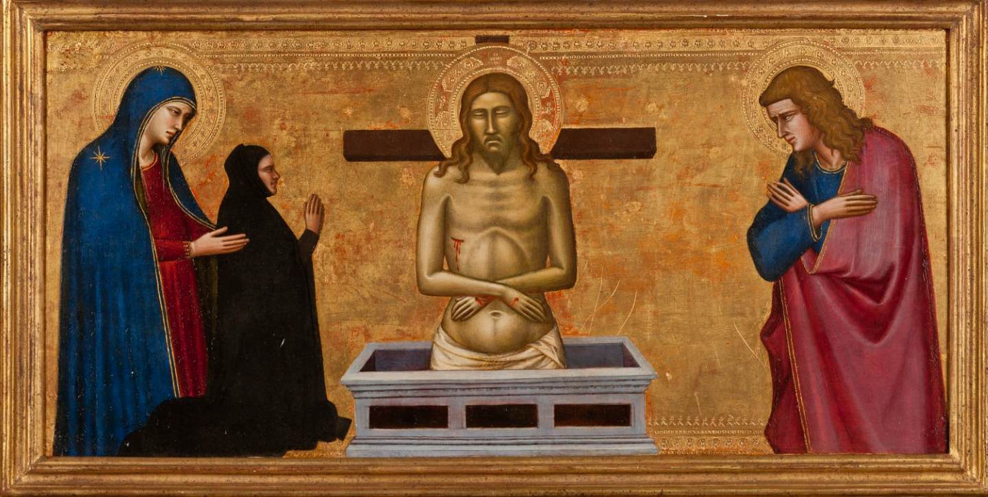 Man of Sorrows with the Virgin Mary, St John, and a Donor by