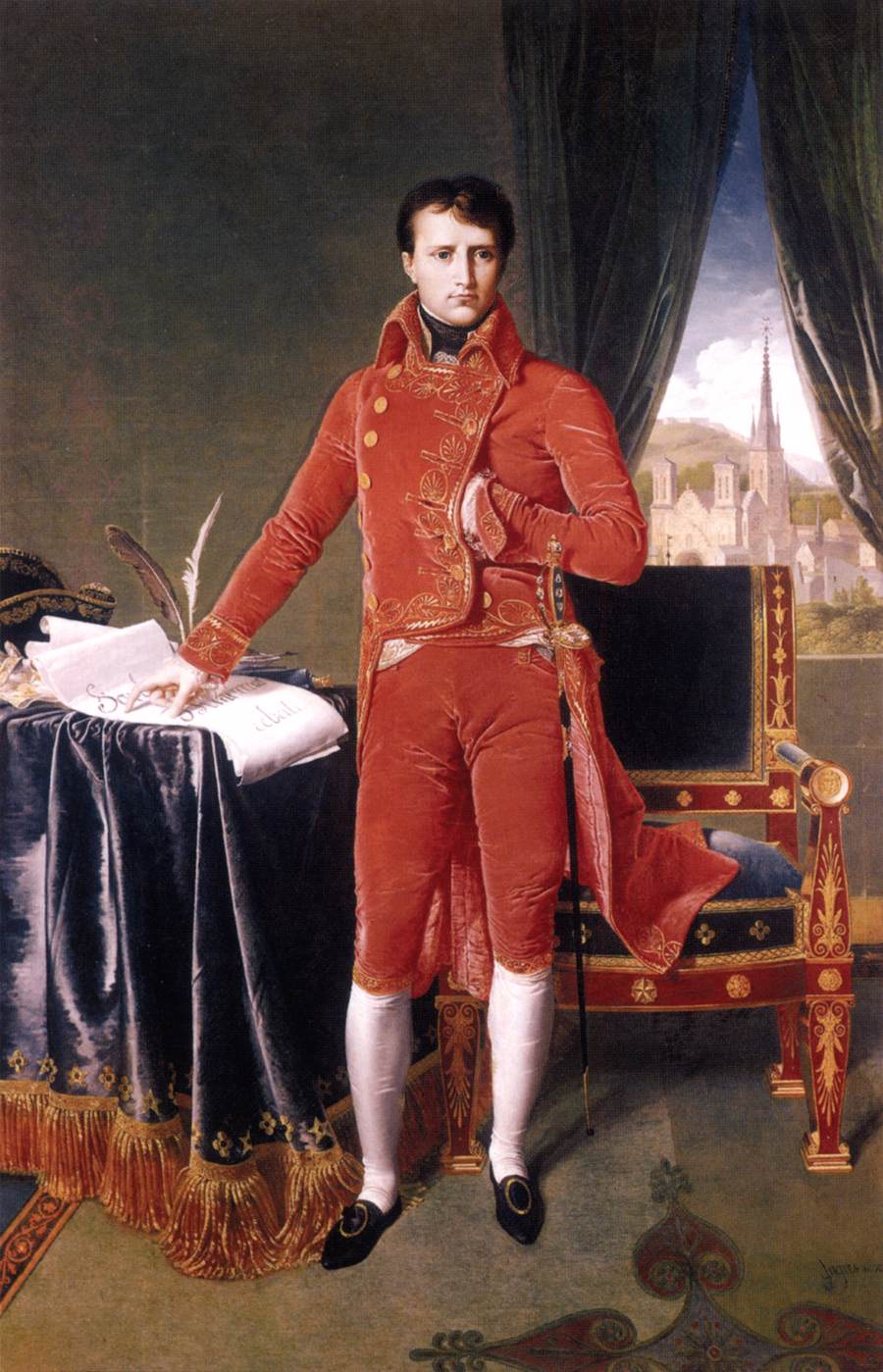 Portrait of Napoleon Bonaparte, First Consul by INGRES, Jean-Auguste-Dominique