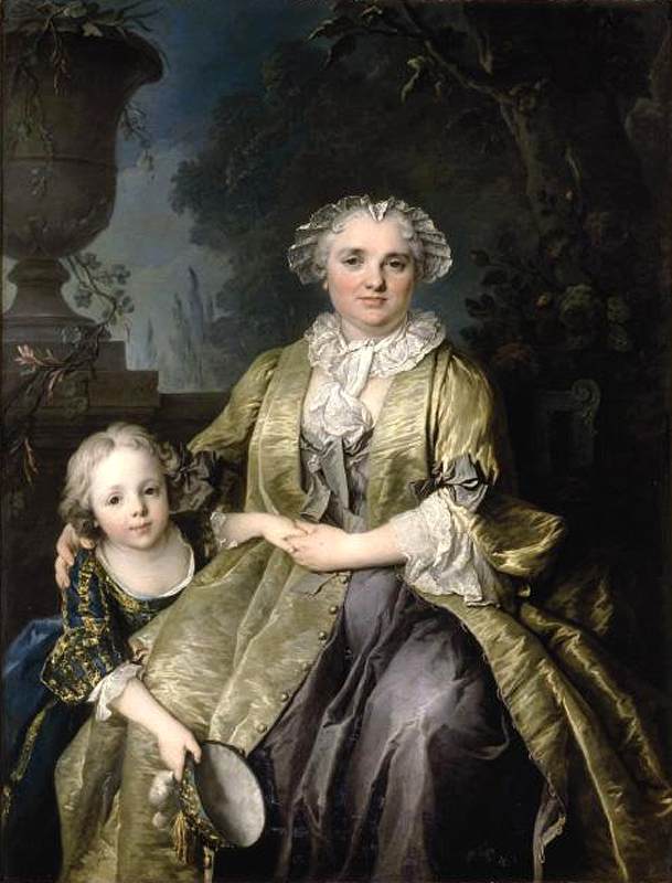 Portrait of a Lady and Her Daughter by TOCQUÉ, Louis