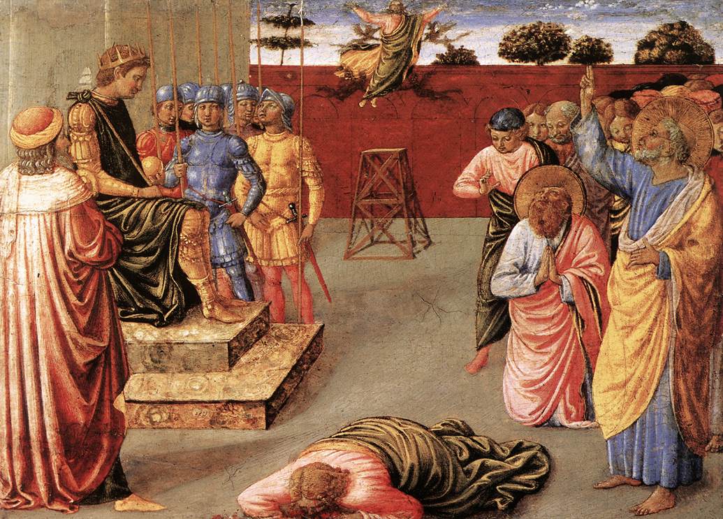 Fall of Simon Magus by GOZZOLI, Benozzo