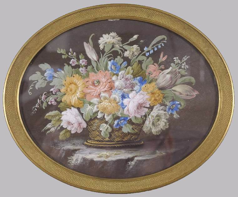 A Basket of Flowers by JAQUOTOT, Marie-Victoire