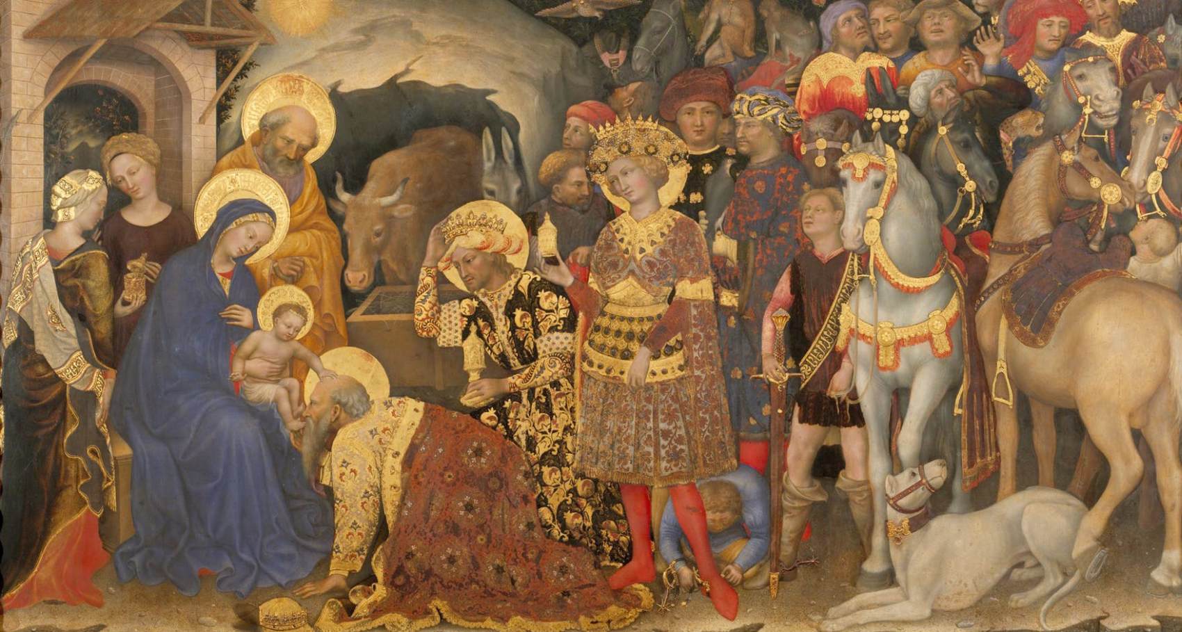 Adoration of the Magi (detail) by GENTILE DA FABRIANO