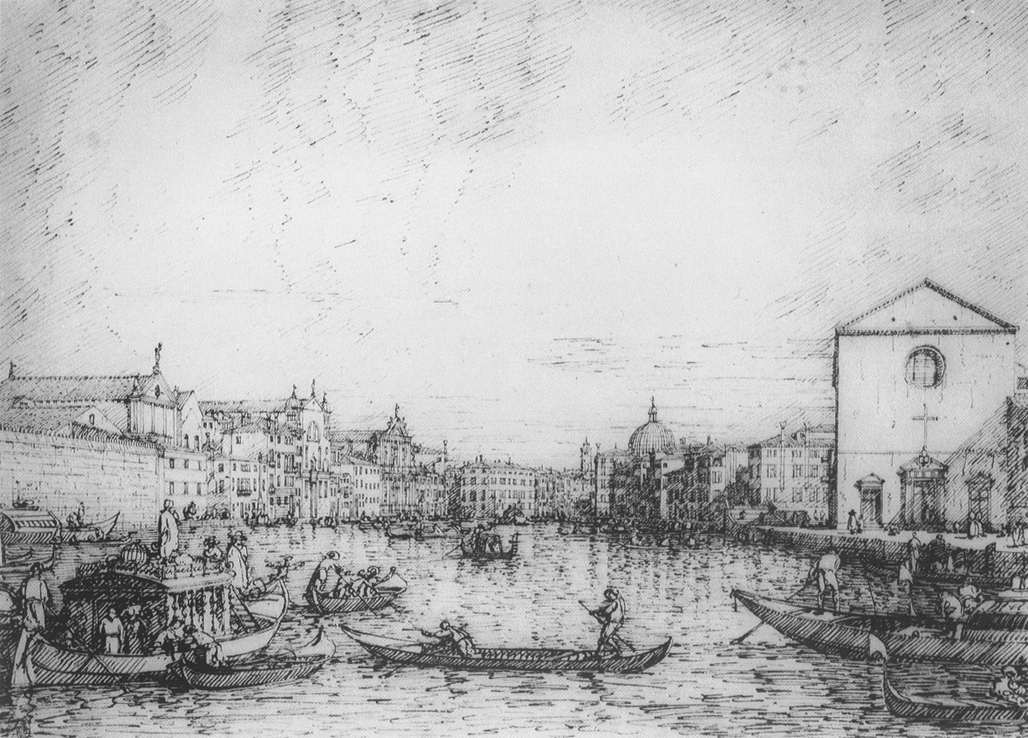 Grand Canal: Looking North-East from Santa Croce to San Geremia by CANALETTO