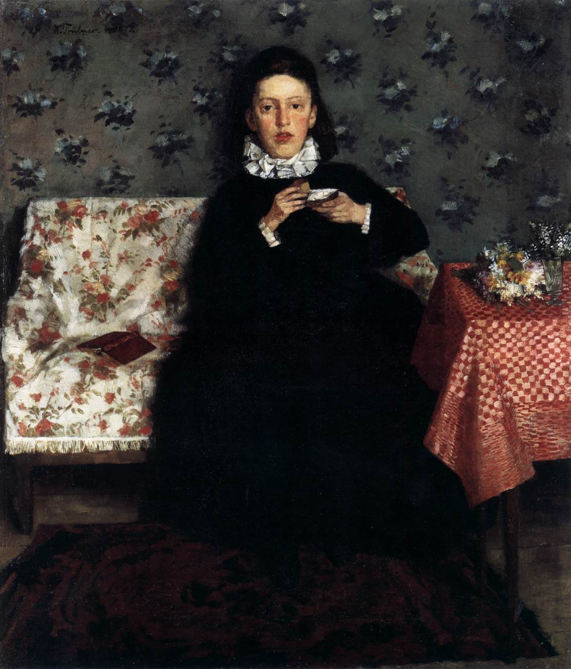 On the Sofa by TRÜBNER, Wilhelm