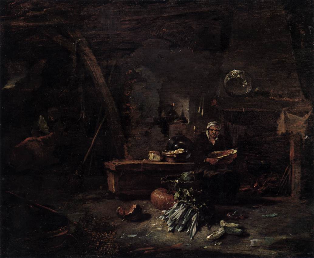 Interior of a Kitchen by KALF, Willem