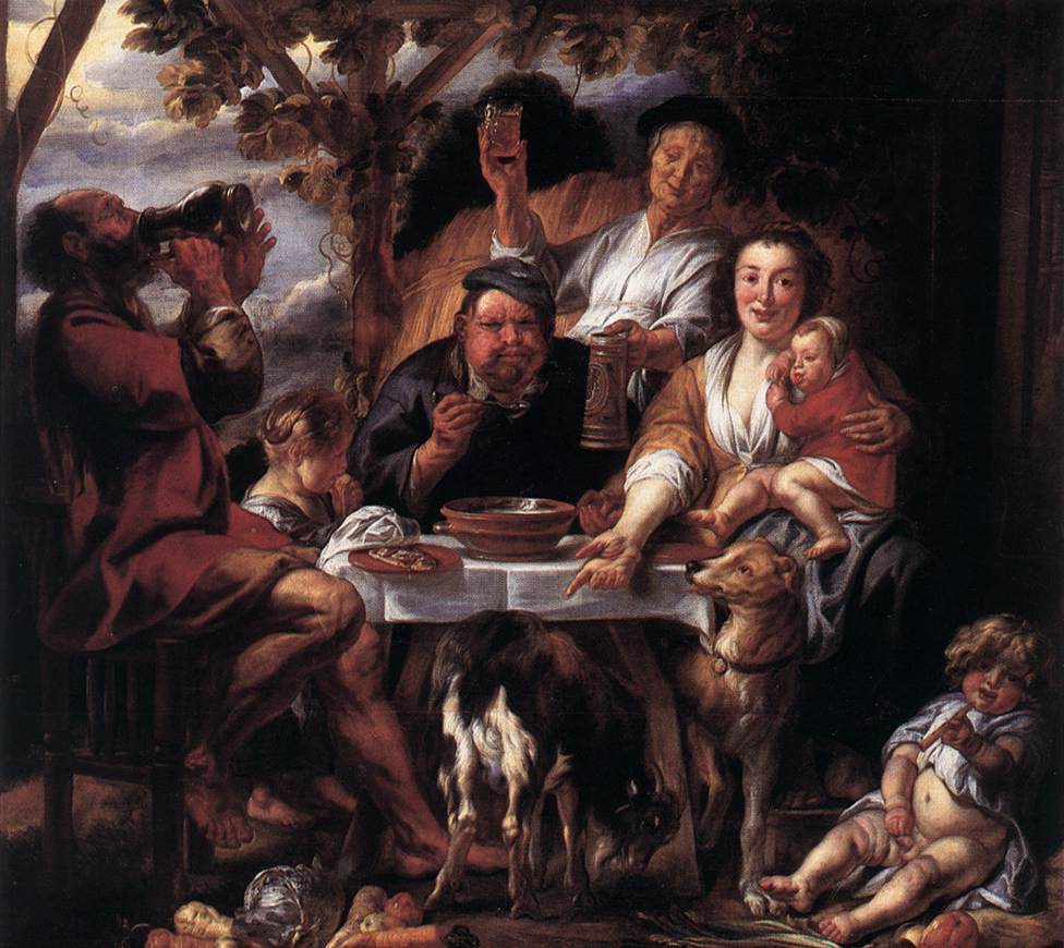 Eating Man by JORDAENS, Jacob