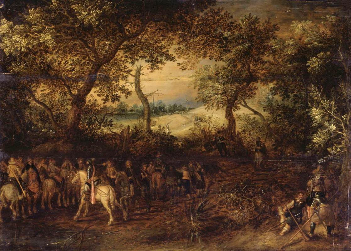 An Officer Preparing His Troops for an Ambush by VINCKBOONS, David