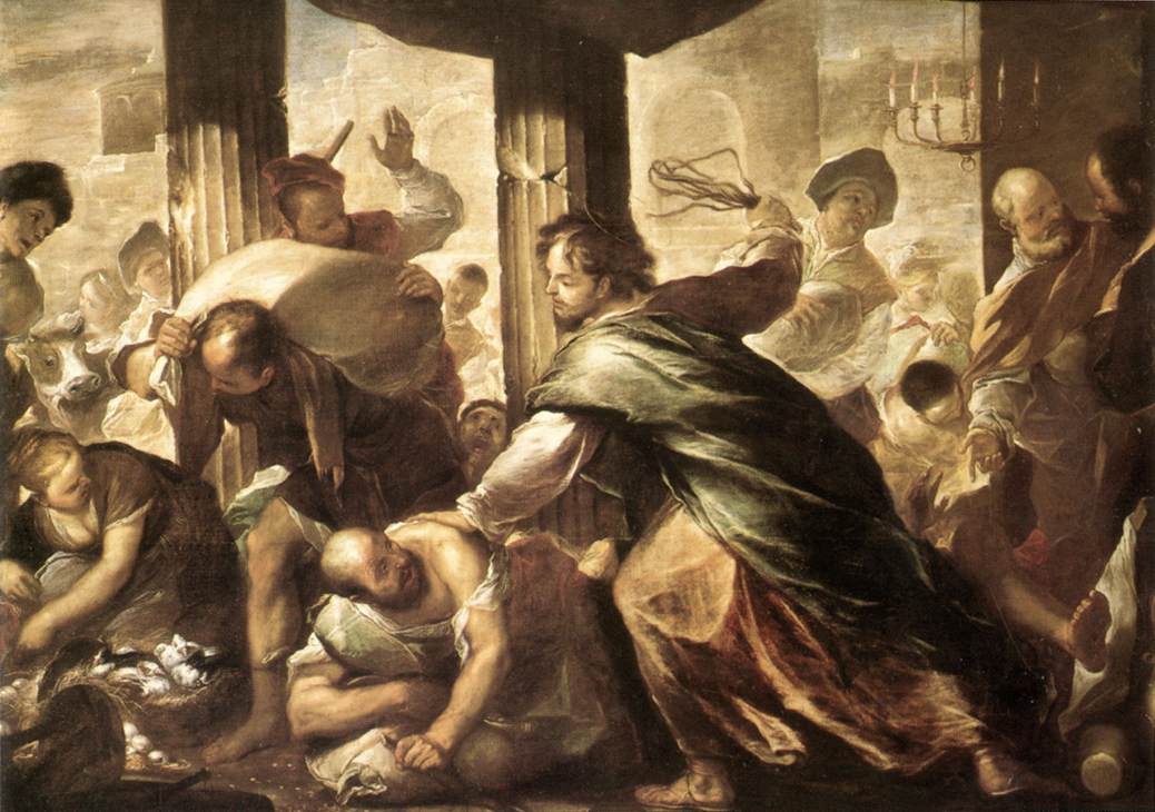 Christ Cleansing the Temple by GIORDANO, Luca