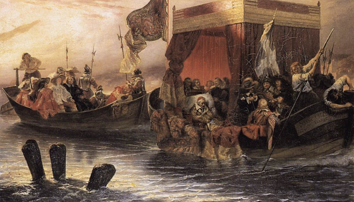 The State Barge of Cardinal Richelieu on the Rhone by DELAROCHE, Paul