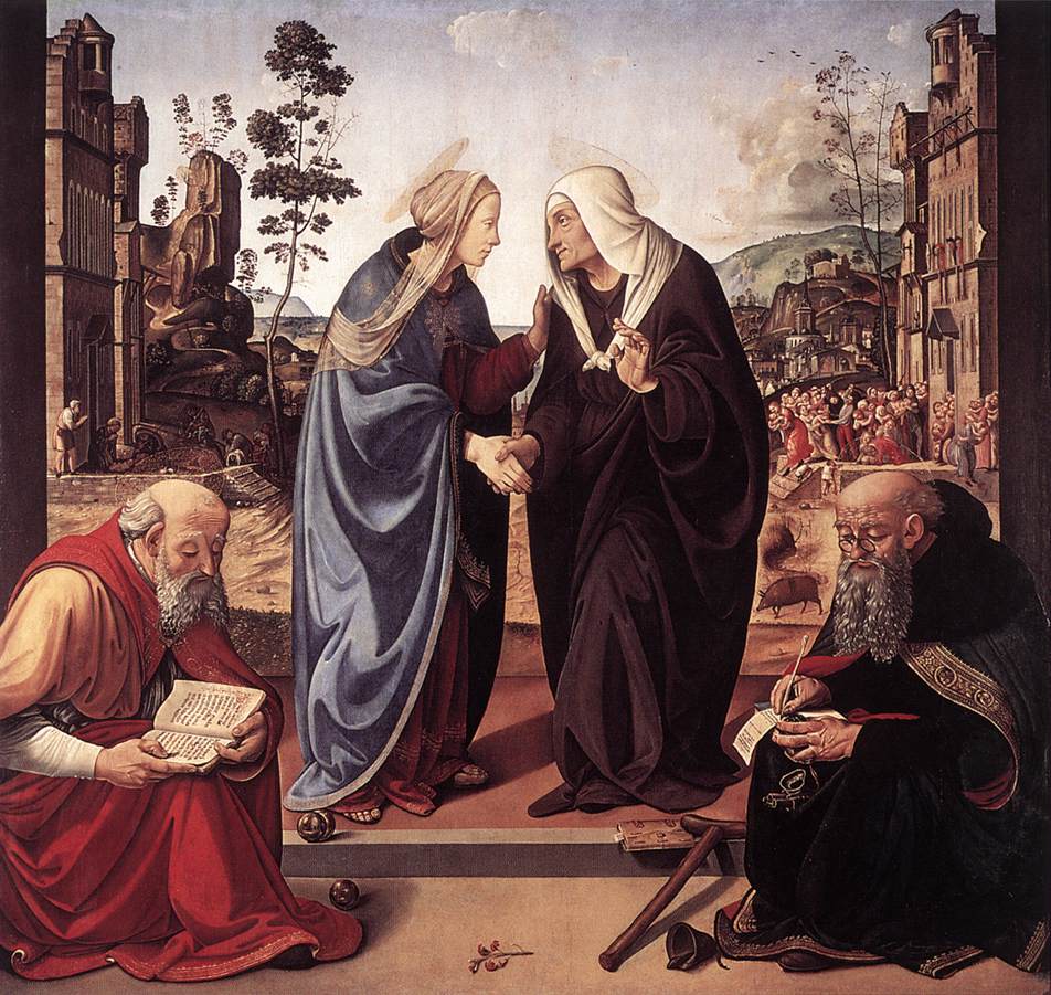 The Visitation with Sts Nicholas and Anthony by PIERO DI COSIMO