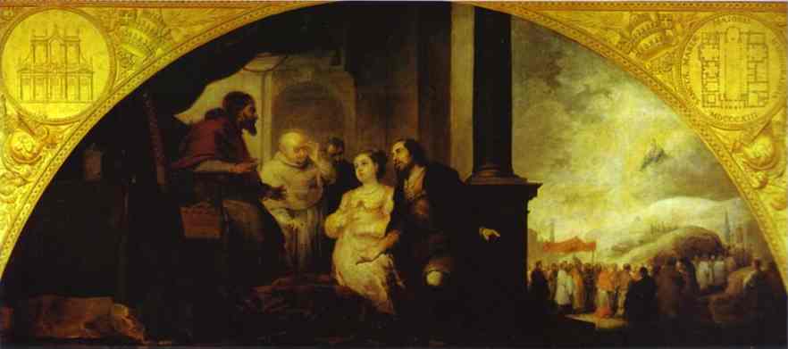 Patrician John Reveals his Dream to Pope Liberius by MURILLO, Bartolomé Esteban