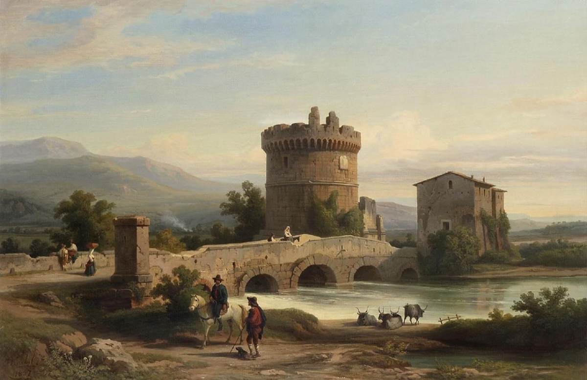 View of the Ponte Lucano by KNEBEL, Franz