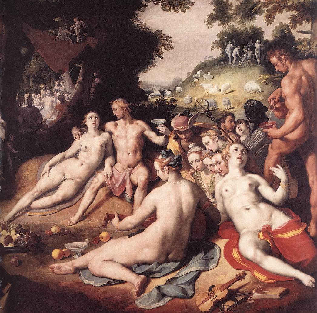 The Wedding of Peleus and Thetis (detail) by CORNELIS VAN HAARLEM