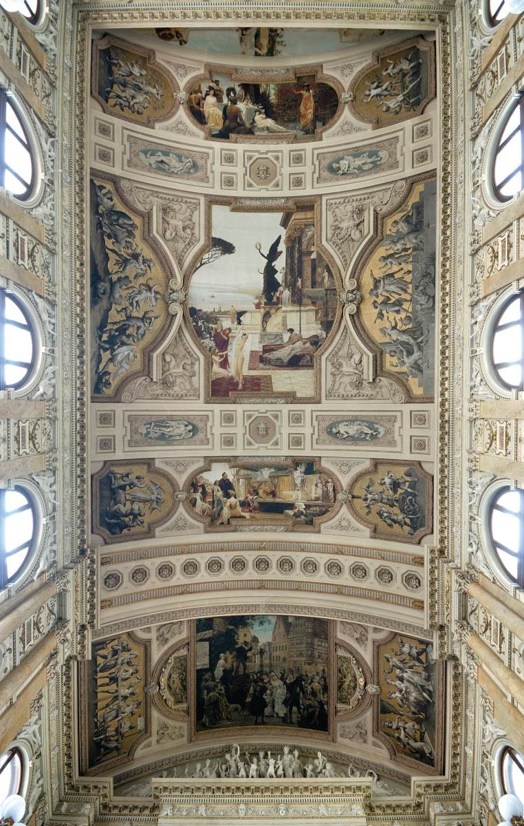 Ceiling paintings on the Landtmann side by