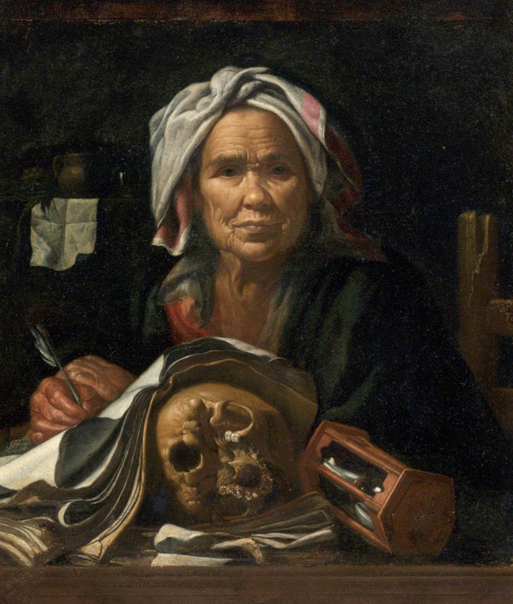 Old Philosopher at her Desk by BELLOTTI, Pietro