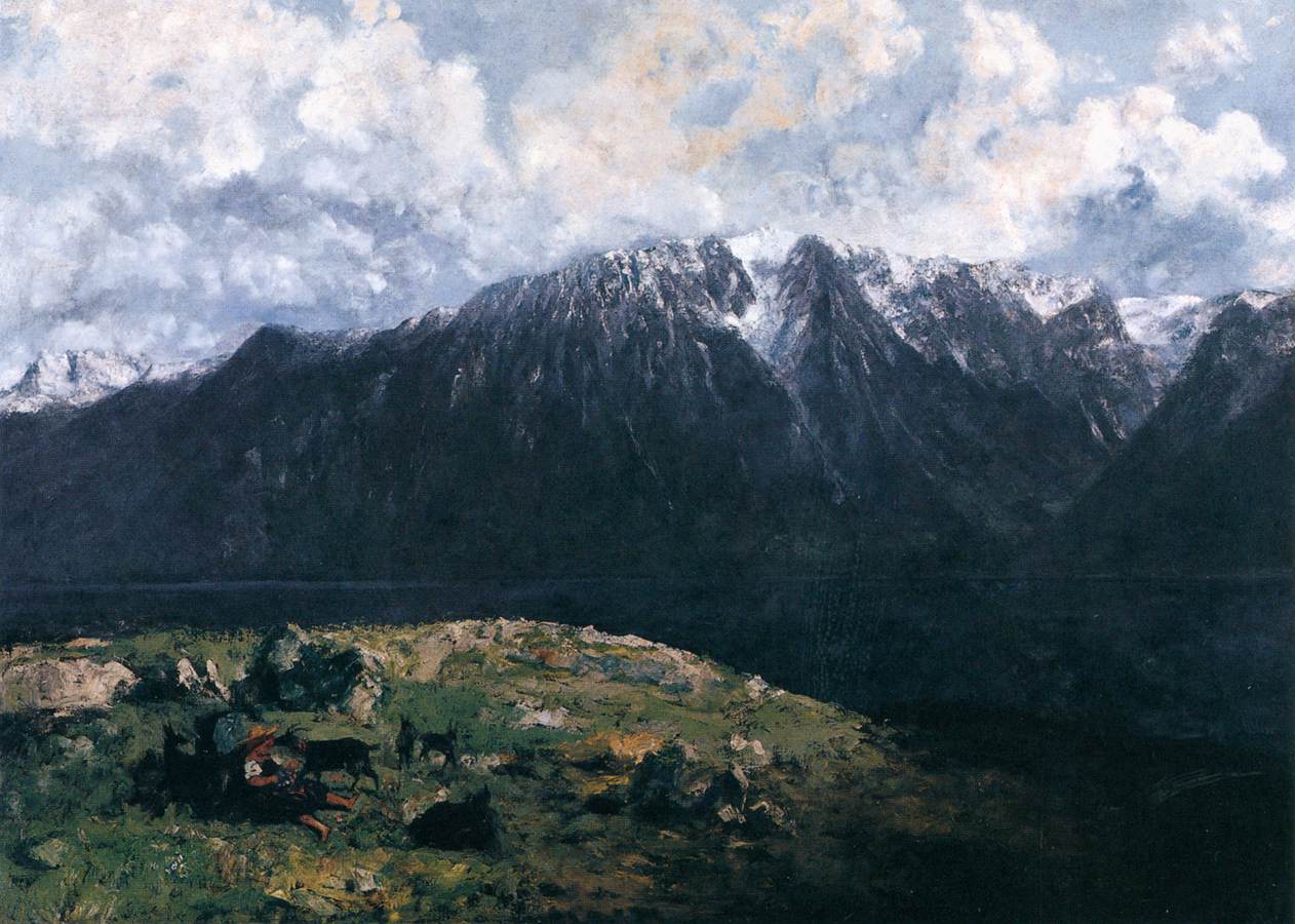 Panoramic View of the Alps, Les Dents du Midi by COURBET, Gustave