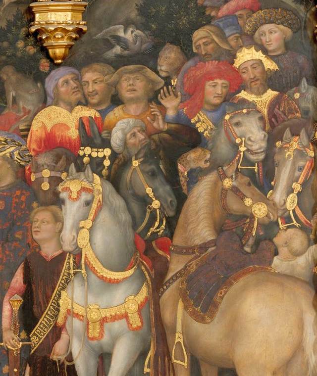 Adoration of the Magi (detail) by GENTILE DA FABRIANO