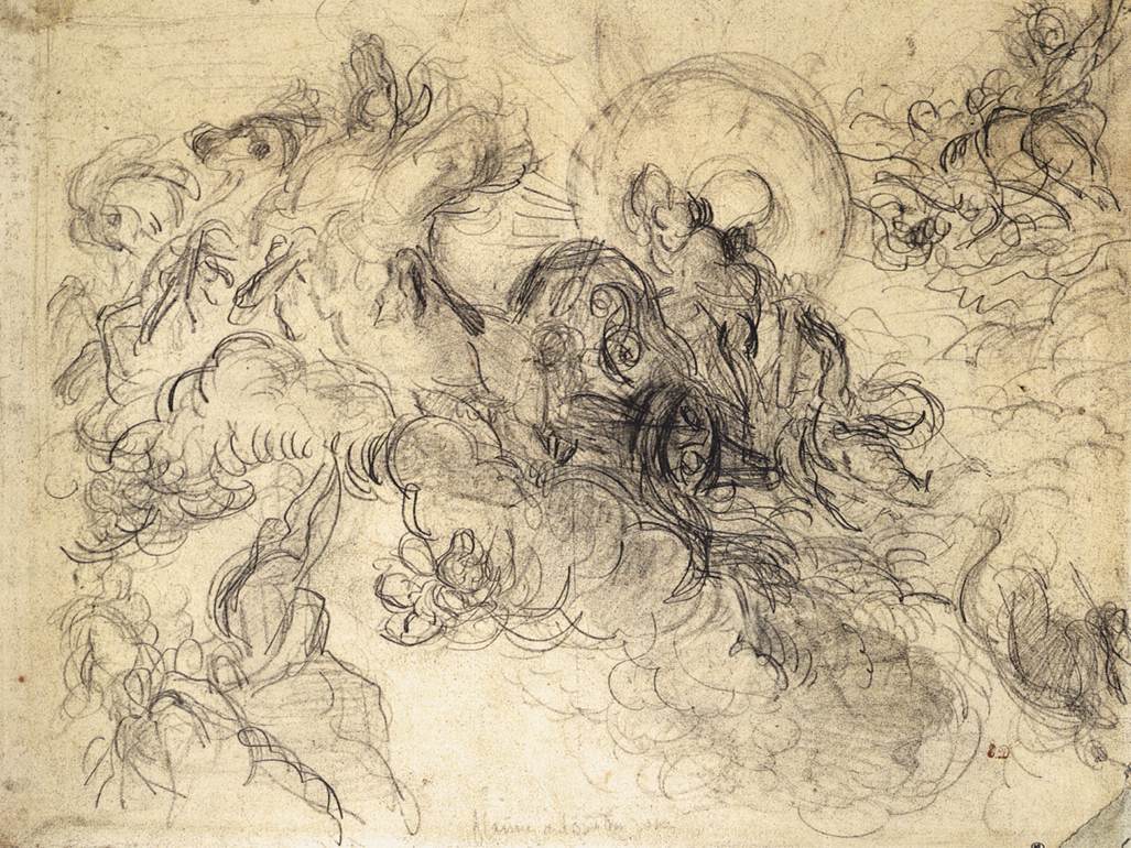 Apollo Slays Python by DELACROIX, Eugène