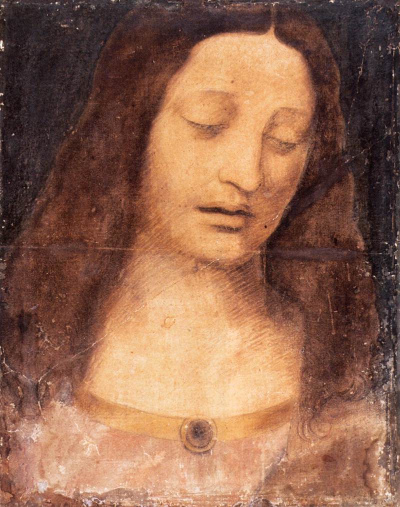 Head of Christ by LEONARDO da Vinci