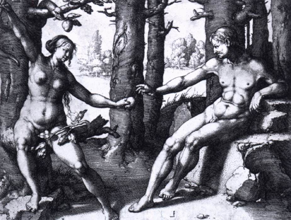 Adam and Eve by LEYDEN, Lucas van