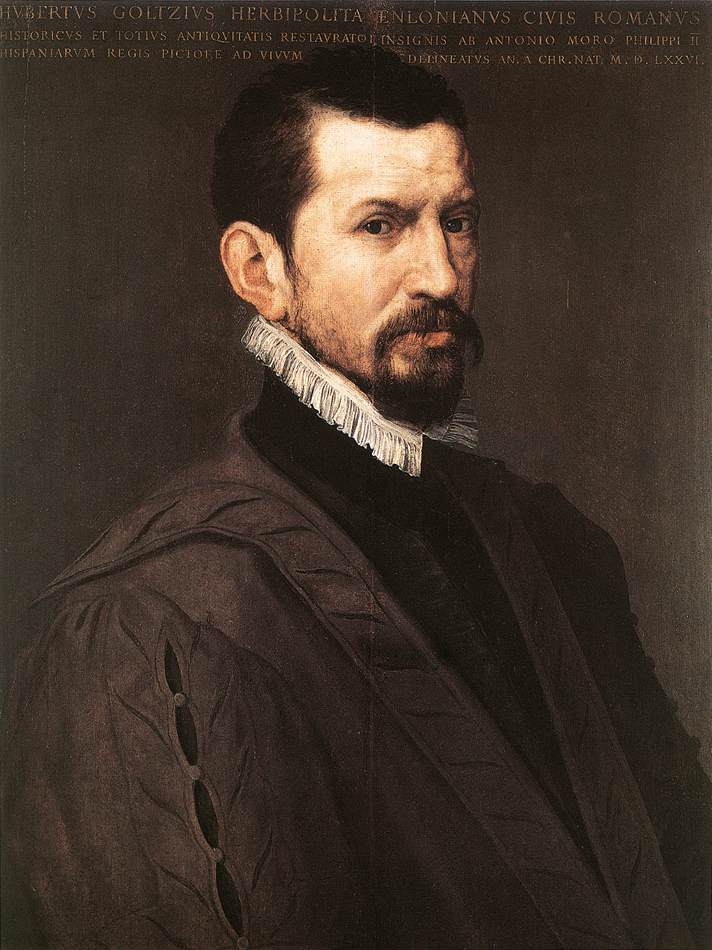 Portrait of Hubert Goltzius by MOR VAN DASHORST, Anthonis