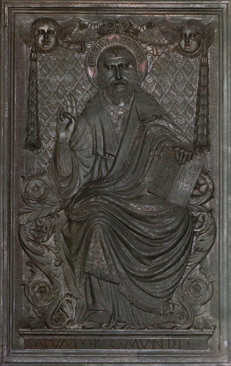 Bronze door: Christ Enthroned by