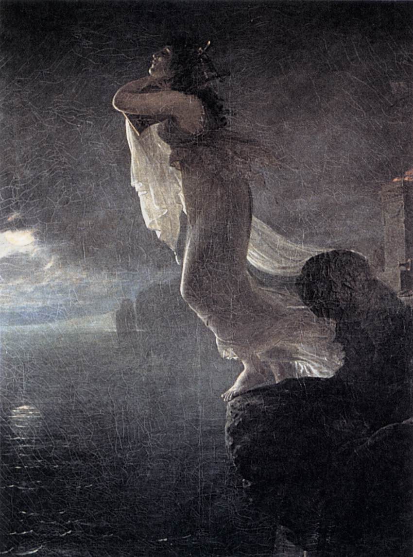 Sappho at Leucate by GROS, Antoine-Jean