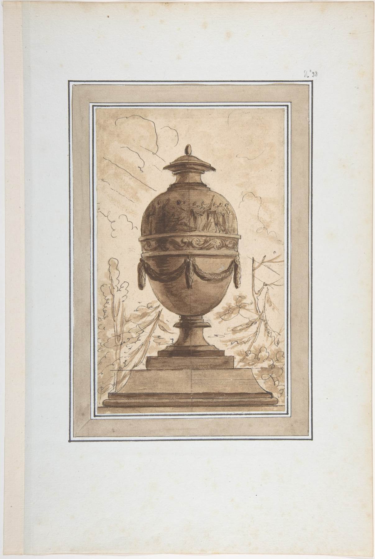 Study for a Vase in a Suite of Vase Designs by LE LORRAIN, Louis-Joseph