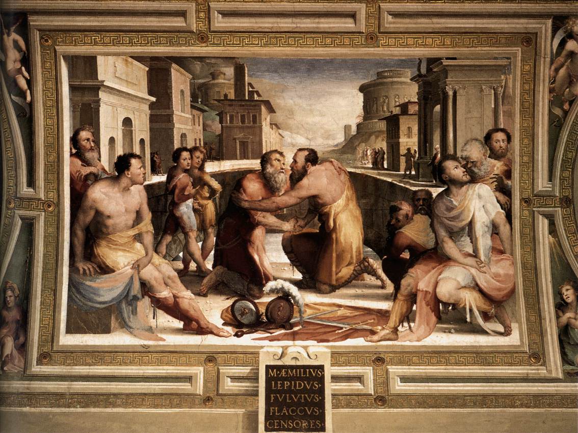 The Reconciliation of Marcus Emilius Lepidus and Fulvius Flaccus by BECCAFUMI, Domenico