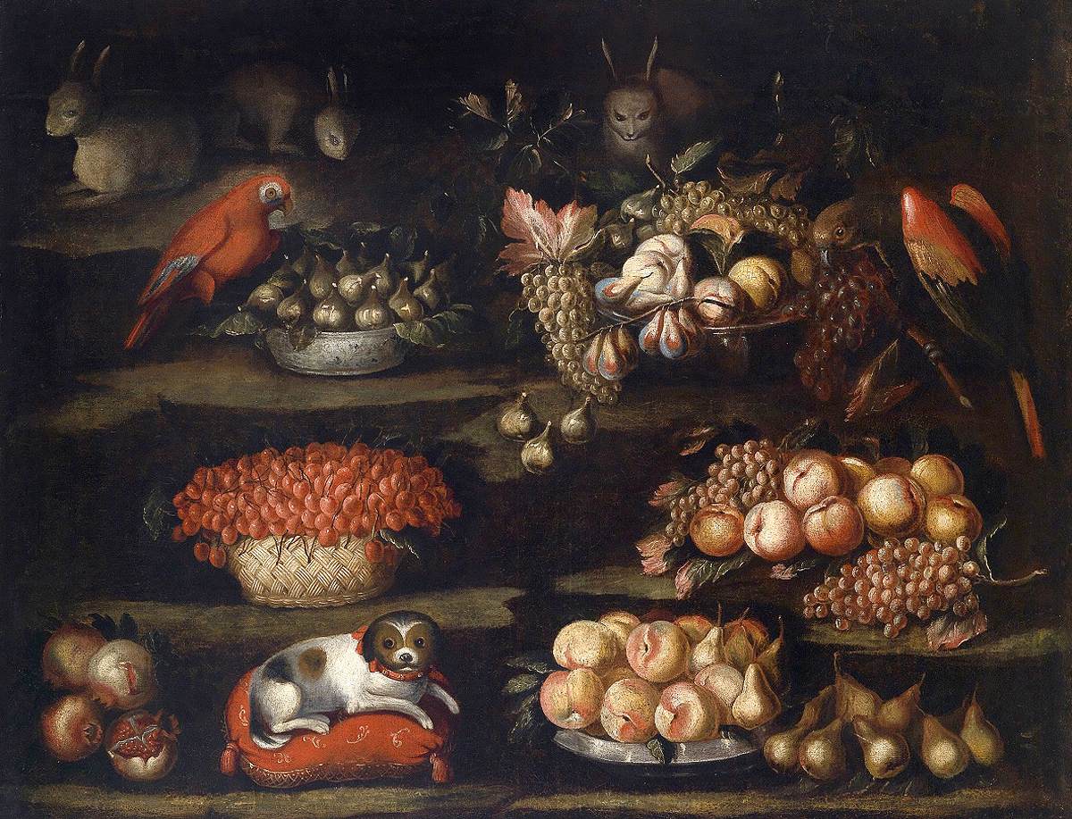 Still-Life with Animals and Fruit by BARRERA, Francisco